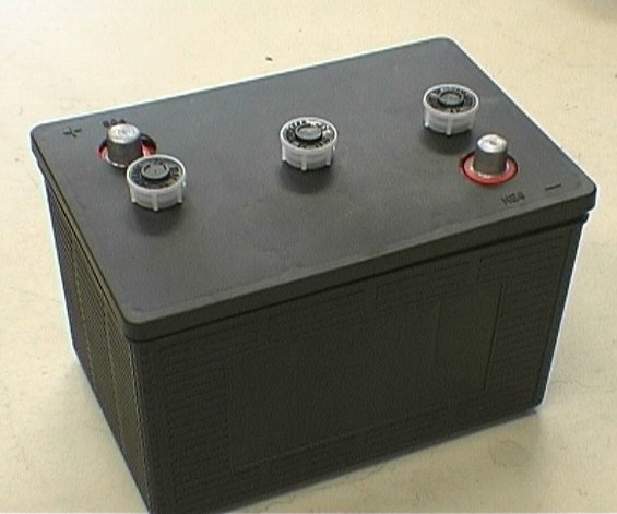 Cloaking Device for  6 volt Optima Battery looks like an original 6V PORSCHE 356 